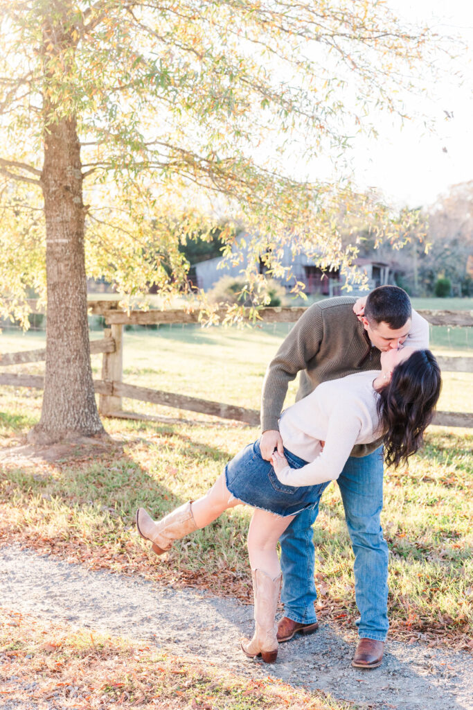 Richmond Fall family farm engagement photos