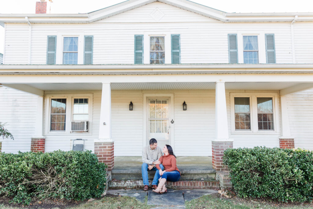 Richmond Fall family farm engagement photos