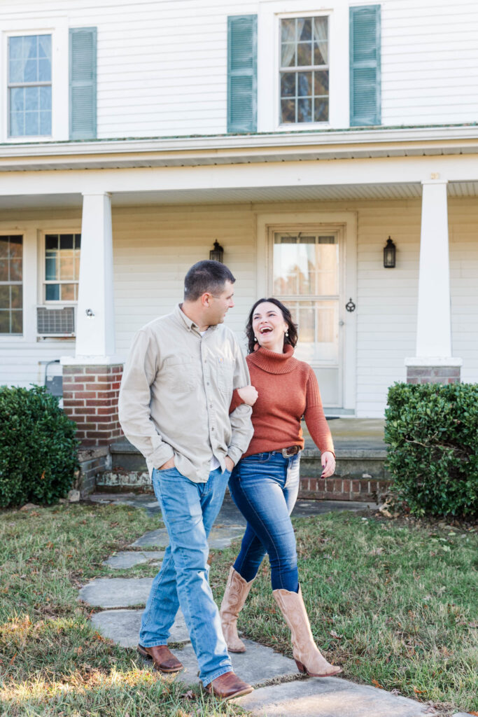 Richmond Fall family farm  engagement photos