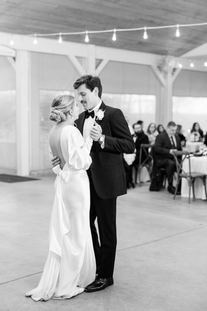 Bride and groom first dance