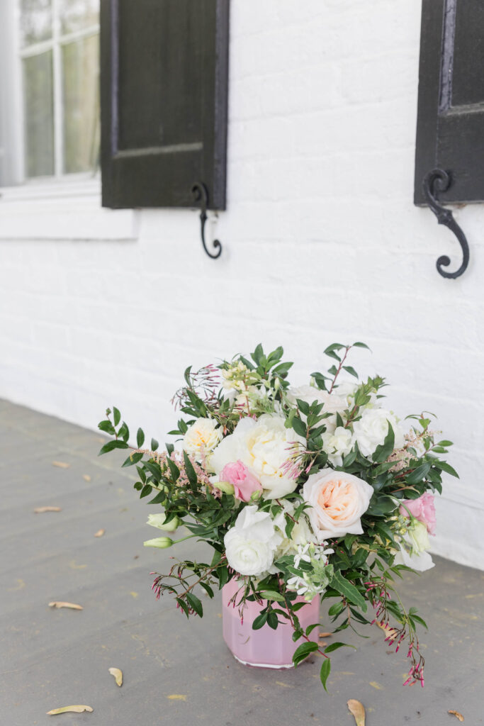 Pink and white florals