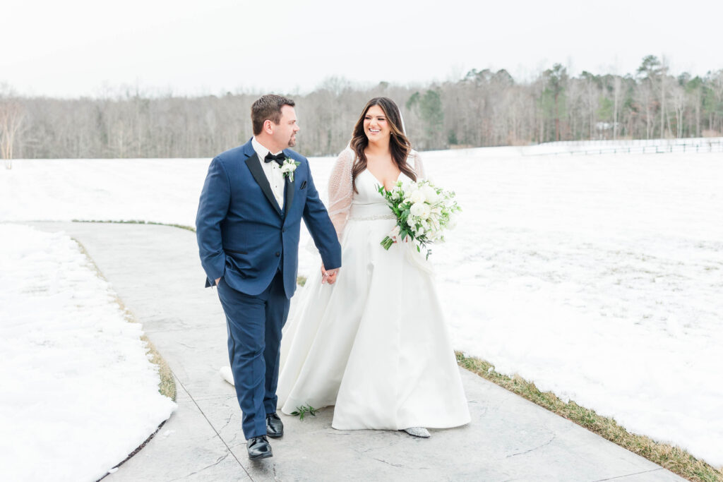 Outlook at Saddle Ridge wedding snow storm